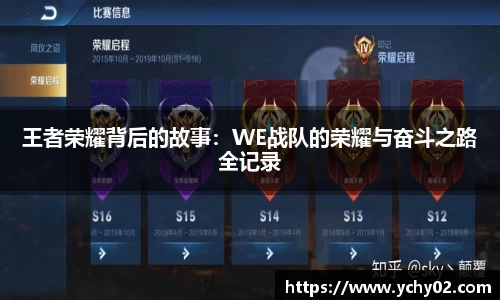 王者荣耀背后的故事：WE战队的荣耀与奋斗之路全记录
