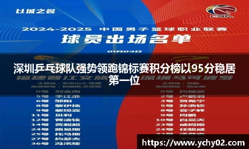 深圳乒乓球队强势领跑锦标赛积分榜以95分稳居第一位